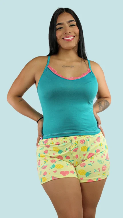 Pijama Short Verde