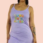 Pijama Batola en tiras morado claro con aplique