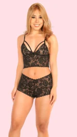 Conjunto Encaje Top y Cachetero