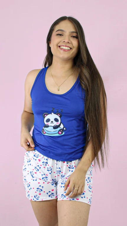 Pijama Short Calma Azul